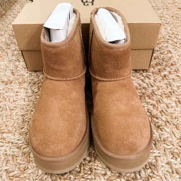 NWT UGG Classic Mini Platform Chestnut Size Y5/Women 6.5 - Picture 8 of 16